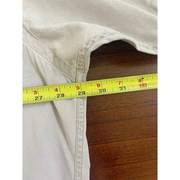 Polo Ralph Lauren Men's Polo Button Down Short Shirt XL Biege 100% Cotton fishin - Picture 6 of 7